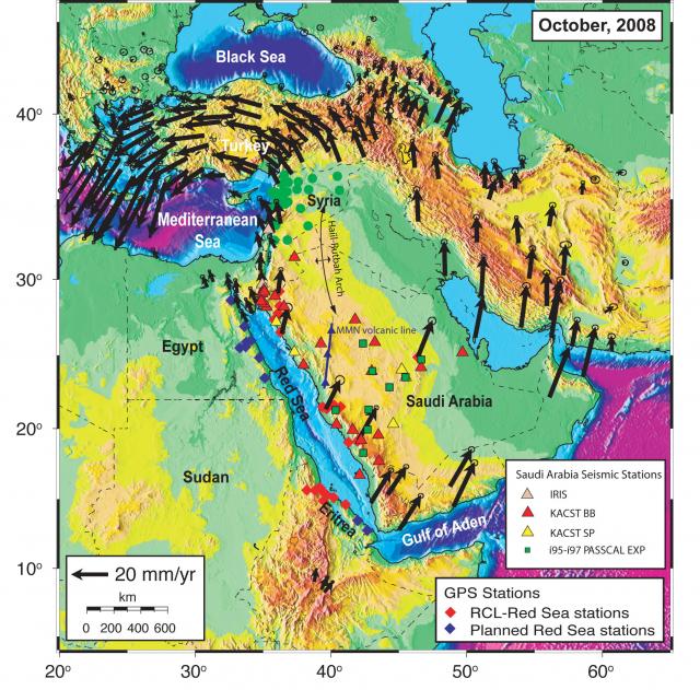 Red Sea Ancillary Site activity map (2008)